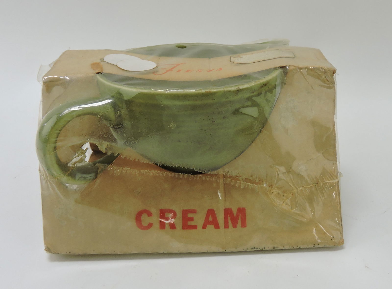 Fiesta Ironstone creamer, turf green,: in original package