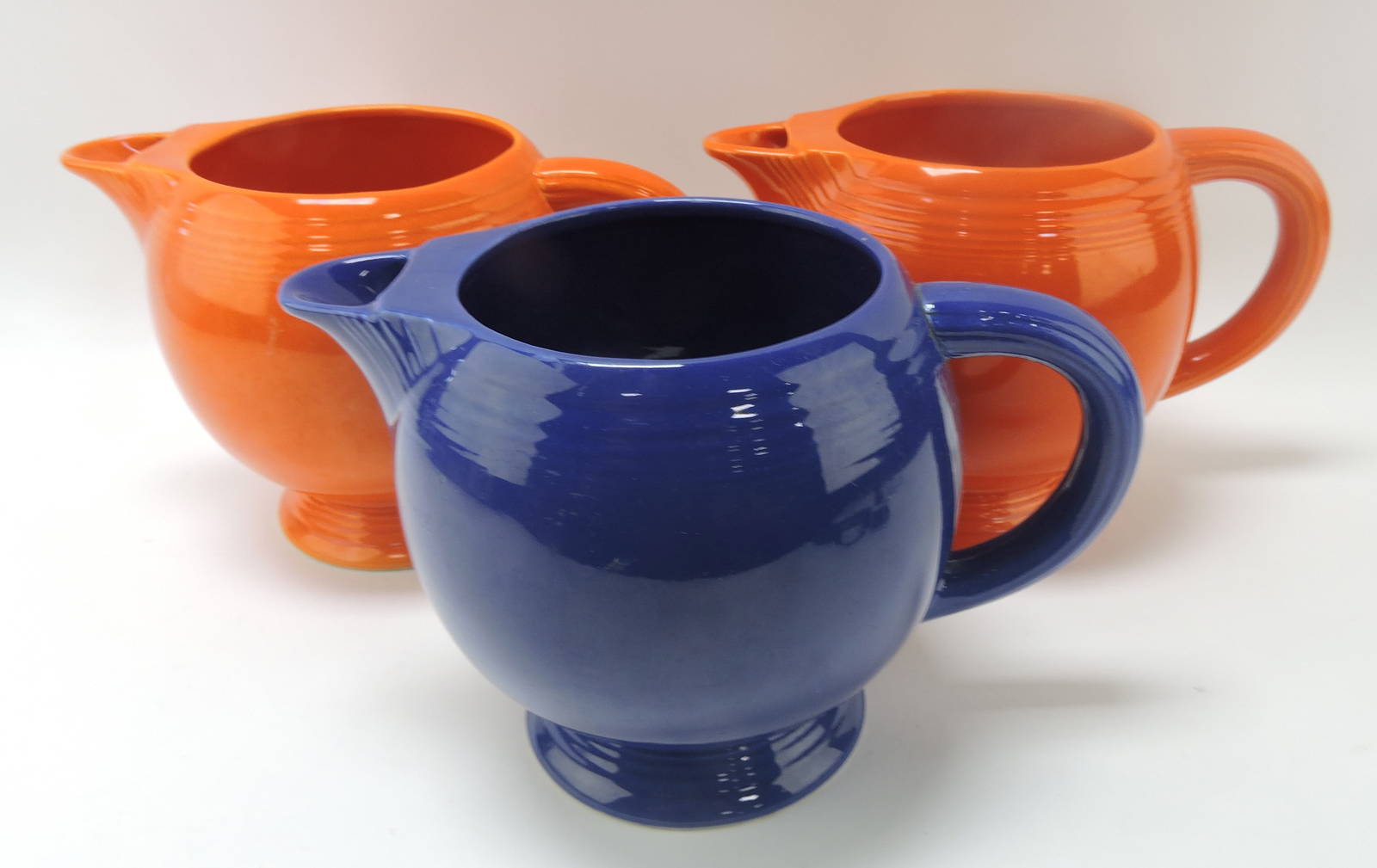 Fiesta Ice Lip Pitcher Group, 3 Mixed, Auction