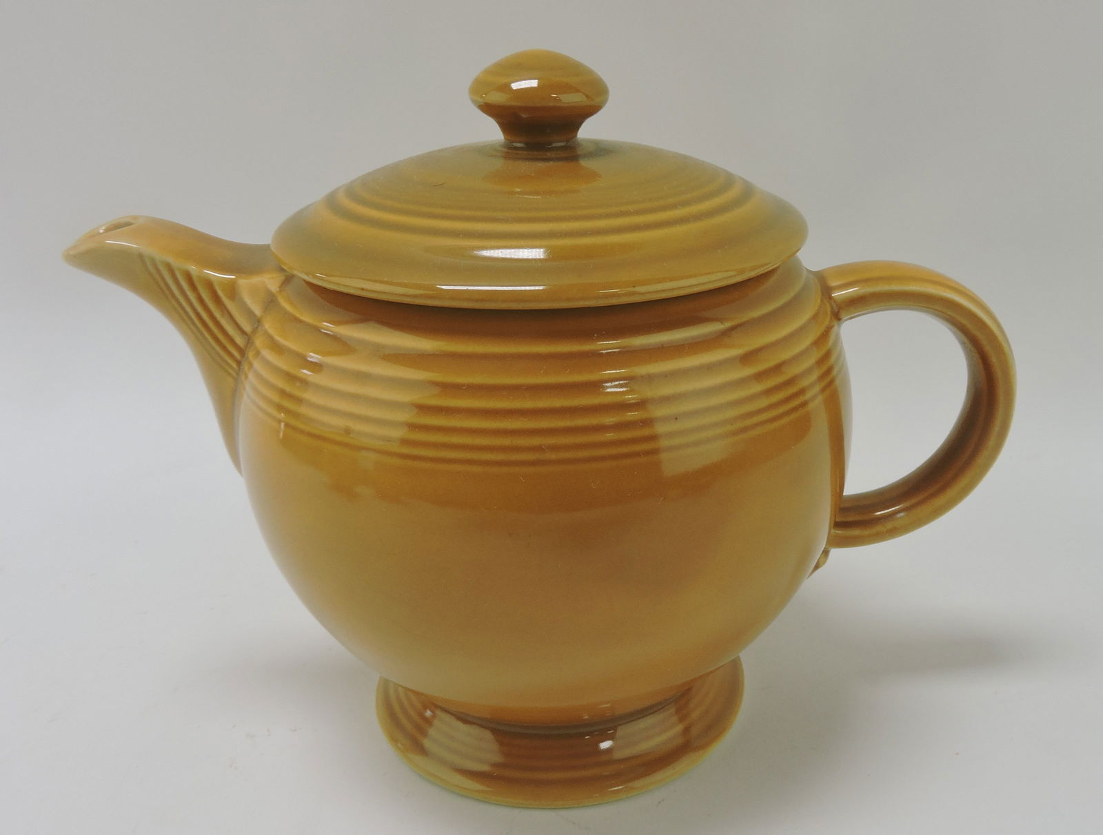 Fiesta Ironstone teapot, antique gold (1 of 1)