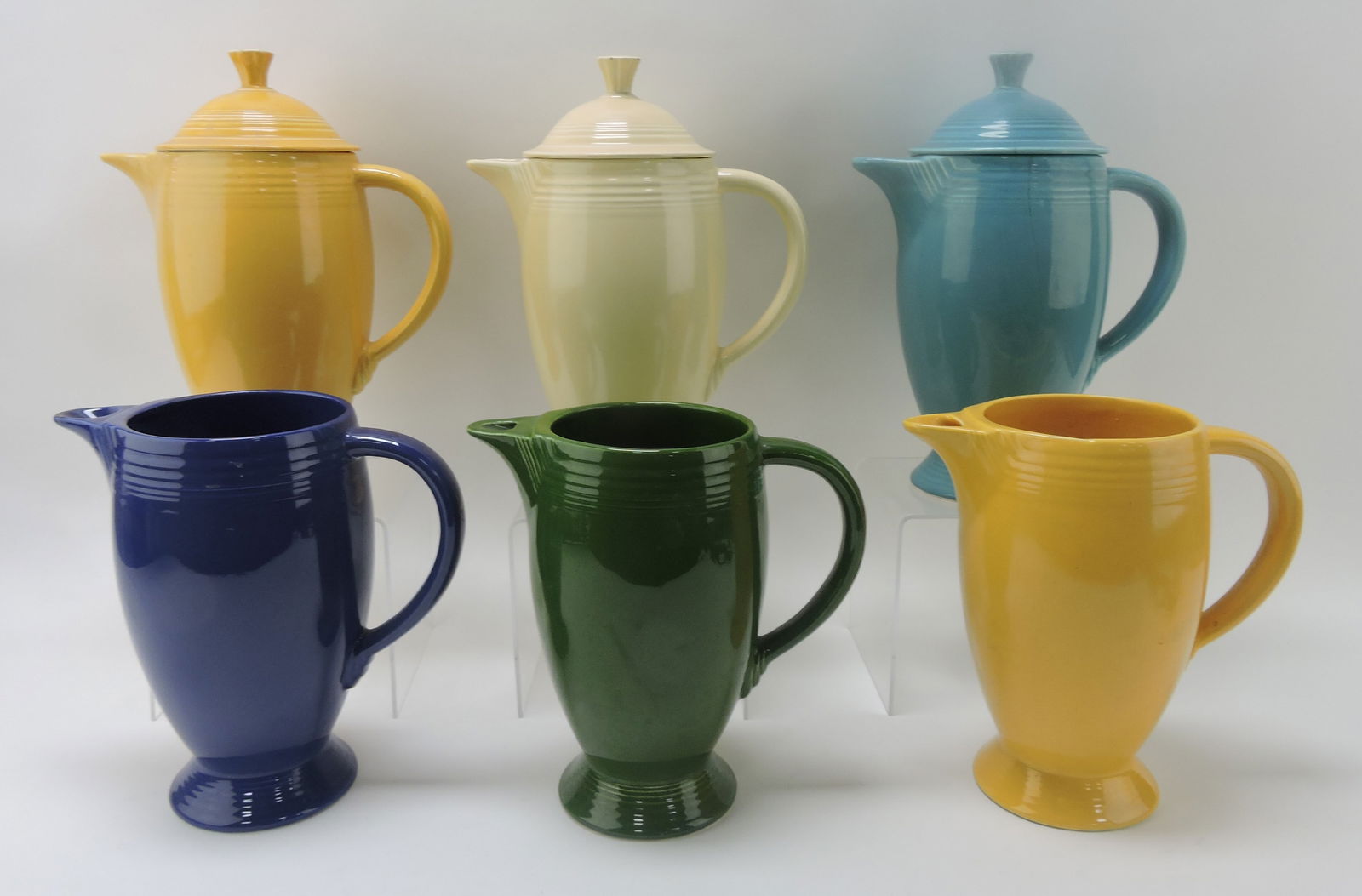 Fiesta coffee pot group, 6 mixed, (1 of 1)