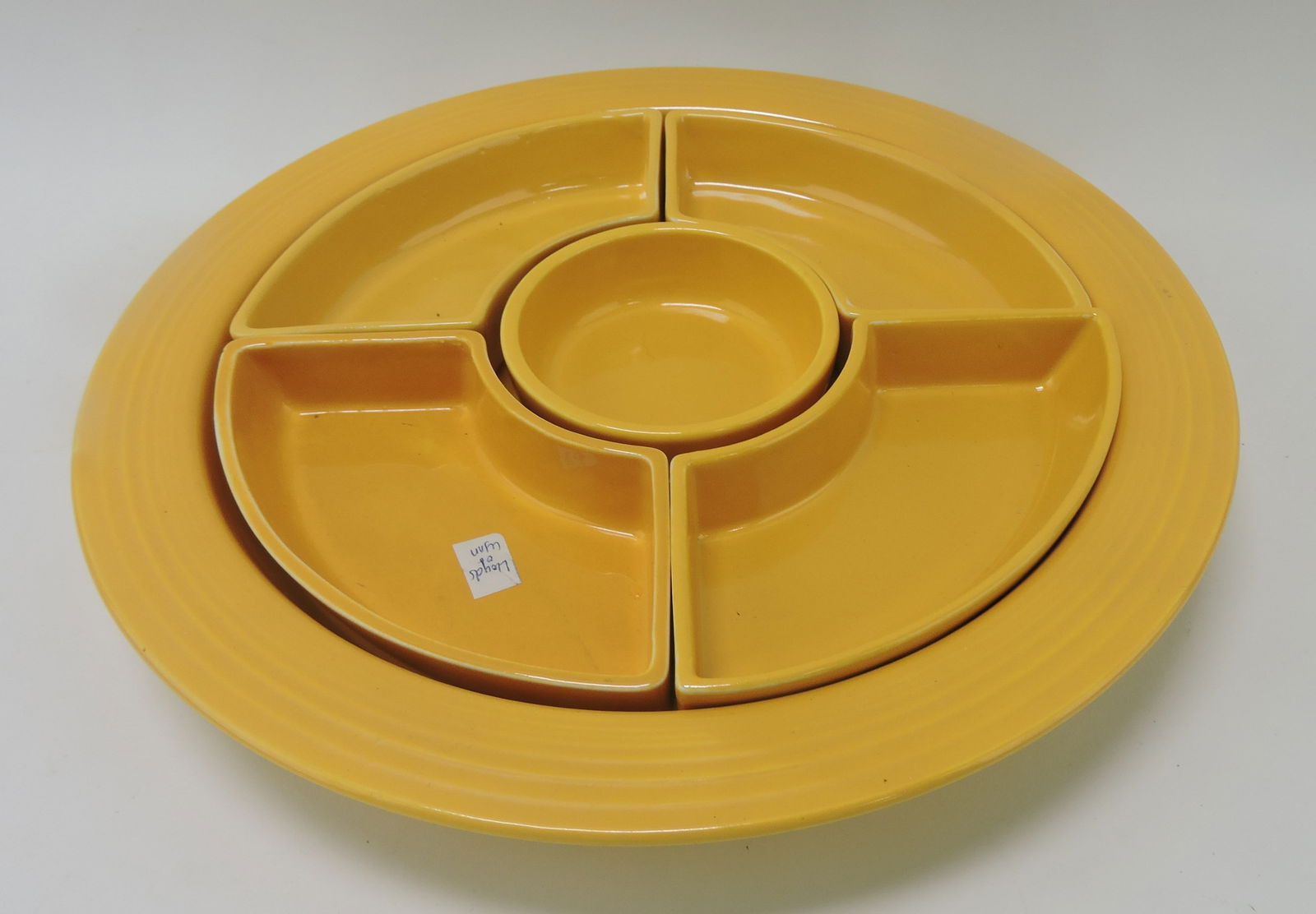 Fiesta relish tray, yellow (1 of 1)