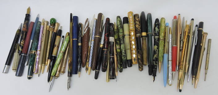 Fountain pen and Eversharp pencil lot: .