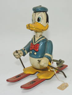 Linemar Walt Disney Donald Duck tin: litho windup toy