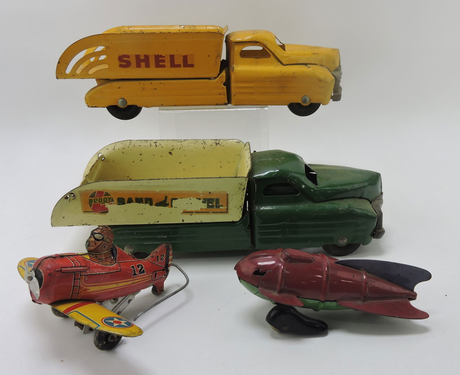 Buddy L lot of 2 trucks, space ship (1 of 2)
