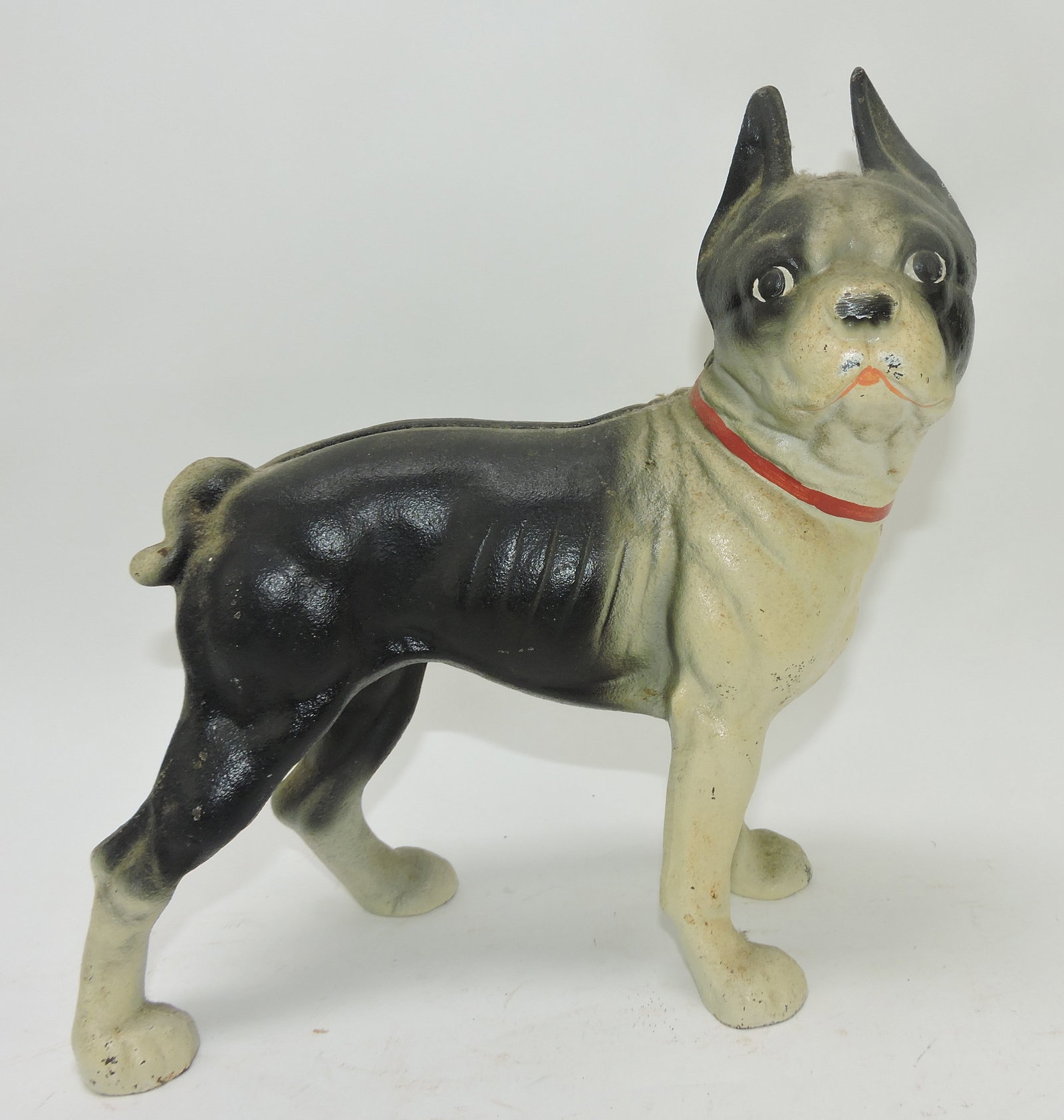 Cast iron Boston Terrier door stop, 9 1/2": .