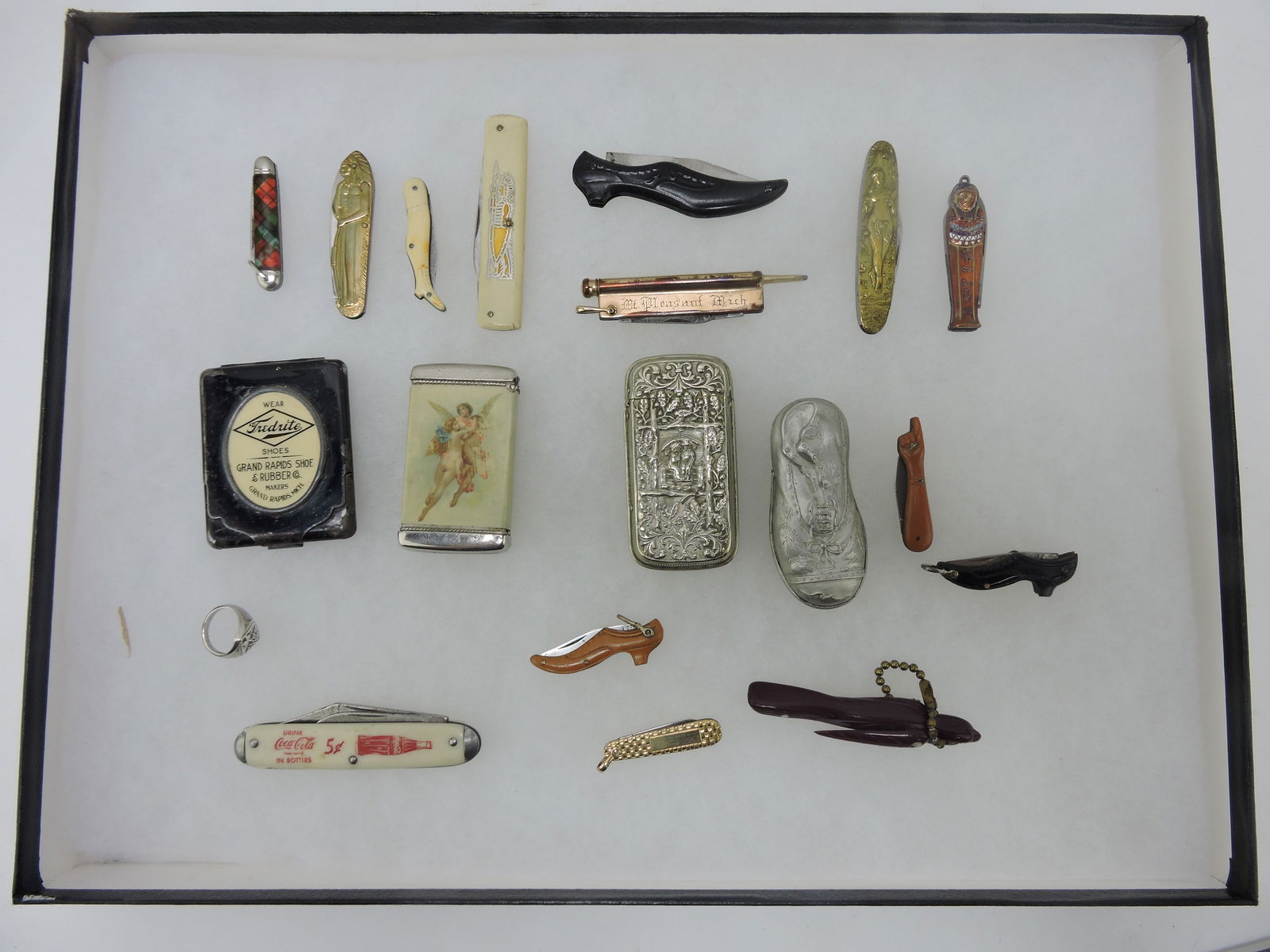 Lot of pen knives and match safes (1 of 1)