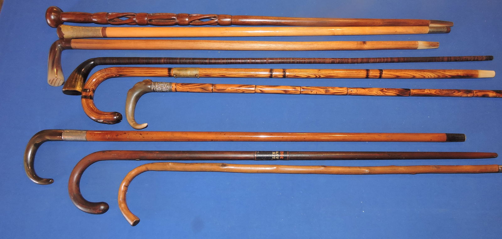 Lot of 9 walking sticks (1 of 2)