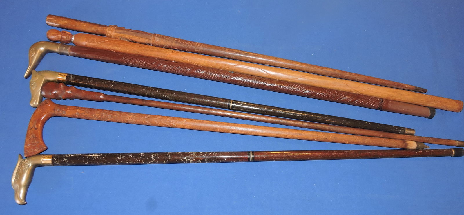 Lot of 7 walking sticks (1 of 2)