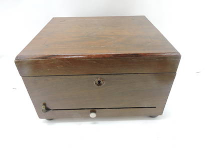 Polyphon disc music box with bells,: 6 - 9 1/2" discs, works