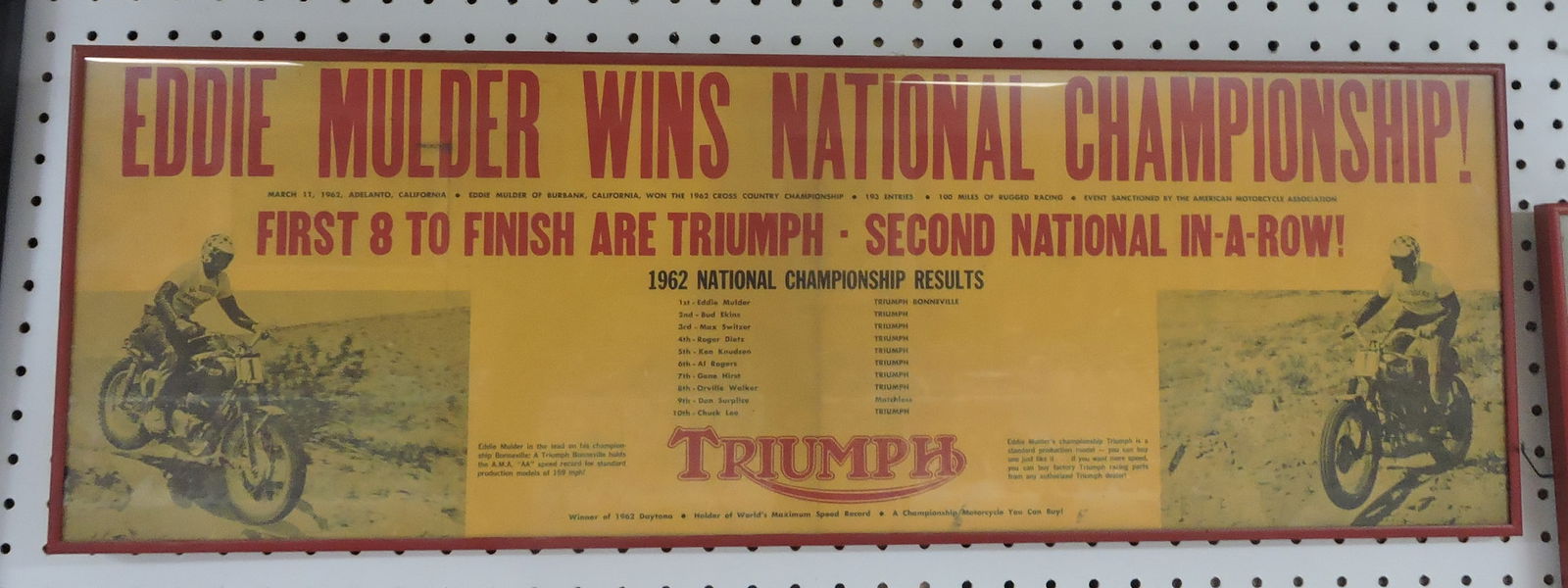 Vintage motorcycle poster 'Eddie (1 of 1)