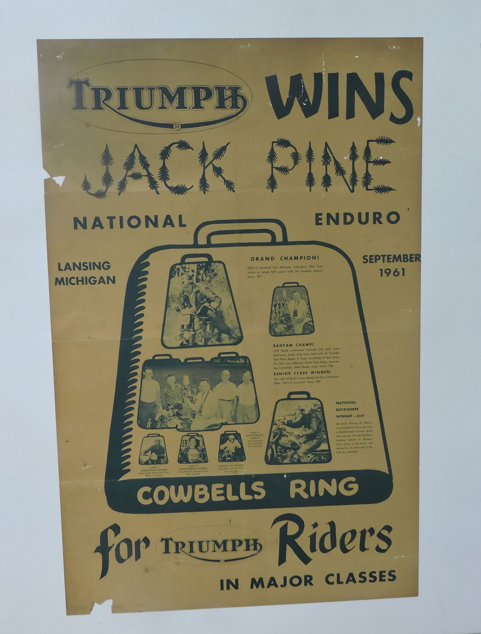 Vintage motorcycle poster 'Triumph (1 of 1)