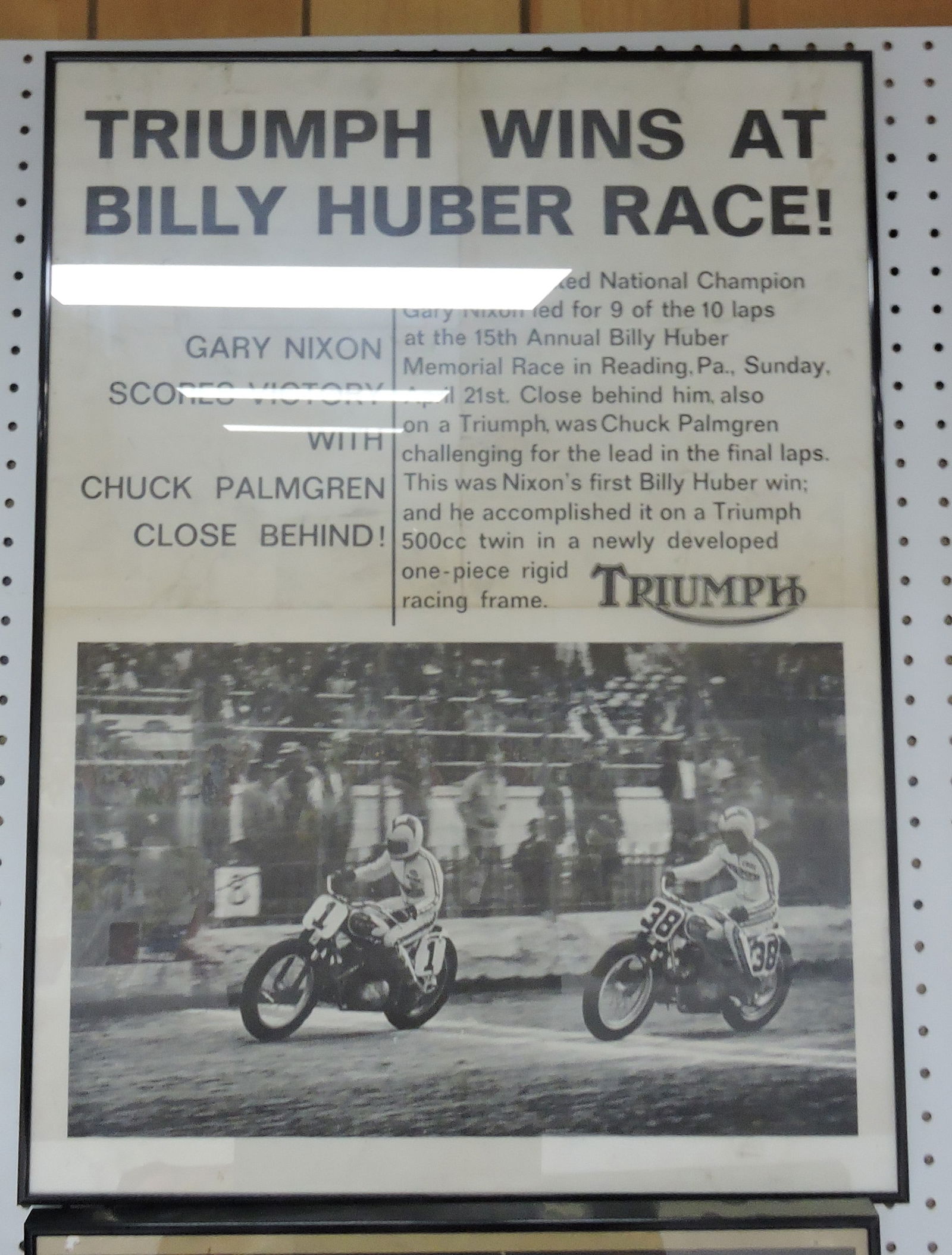 Vintage motorcycle poster 'Triumph (1 of 1)