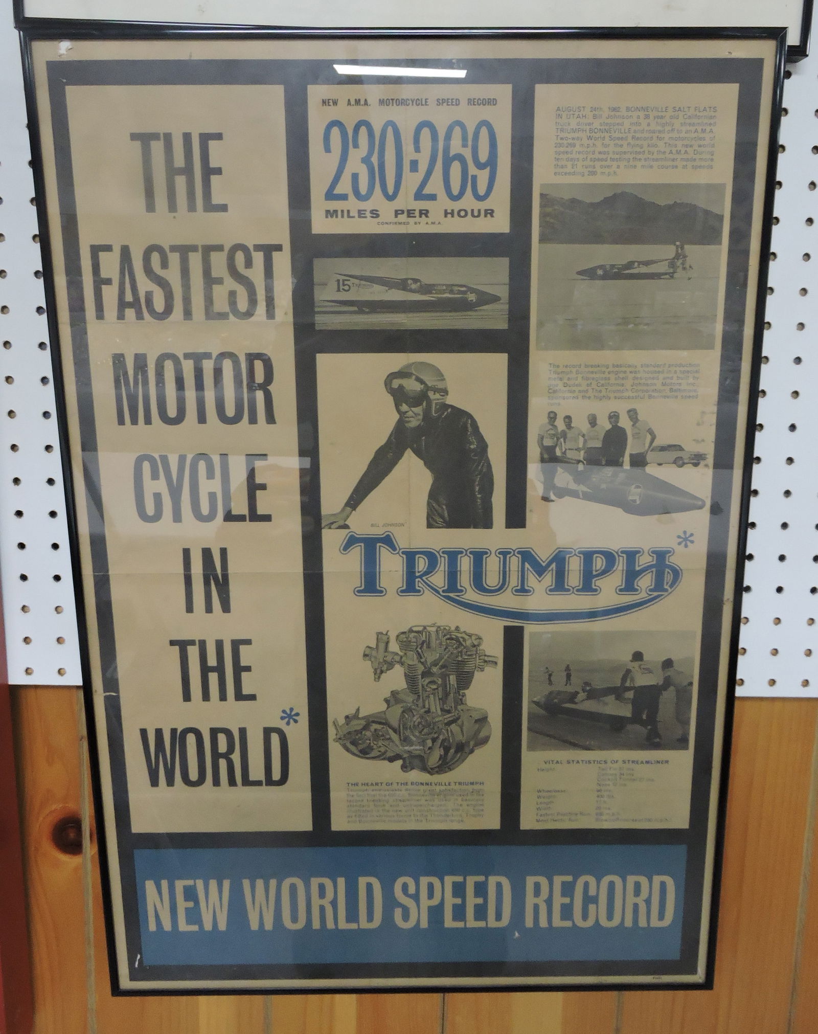 Vintage motorcycle poster 'Triumph, (1 of 1)