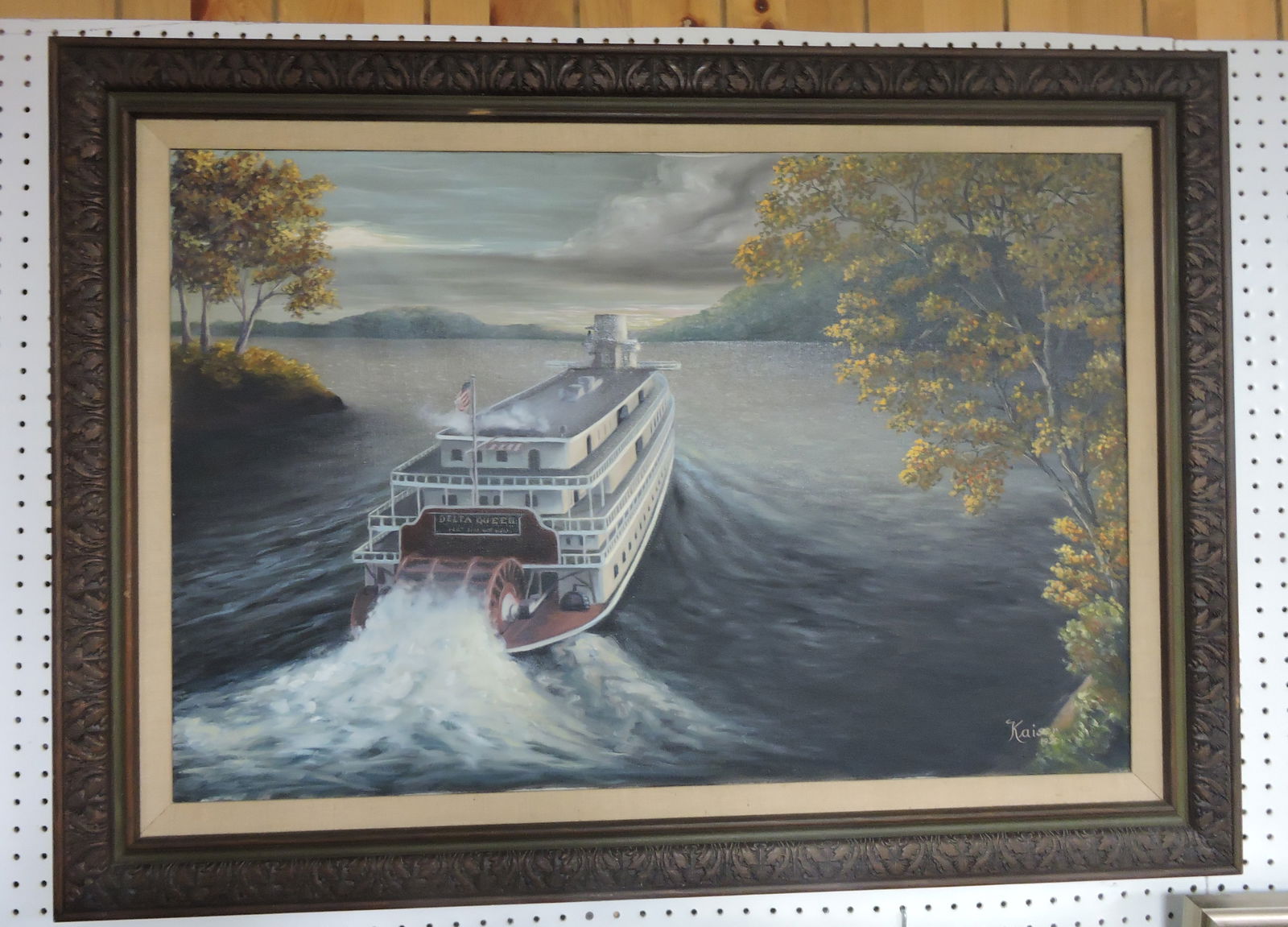 Oil on canvas of 'Delta Queen' signed (1 of 2)