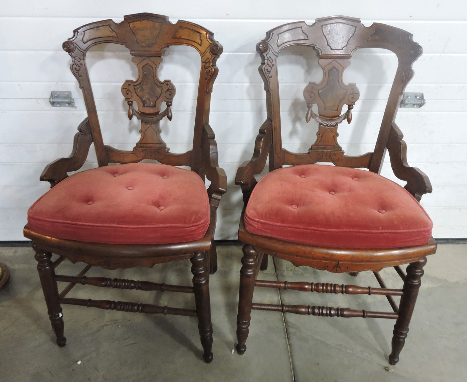 Pair of walnut dining chairs (1 of 1)
