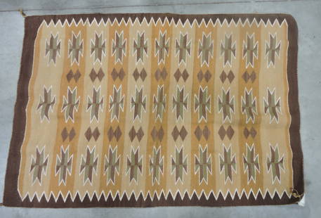 Southwest Navajo Indian rug,: 56"x39", Sally Sam