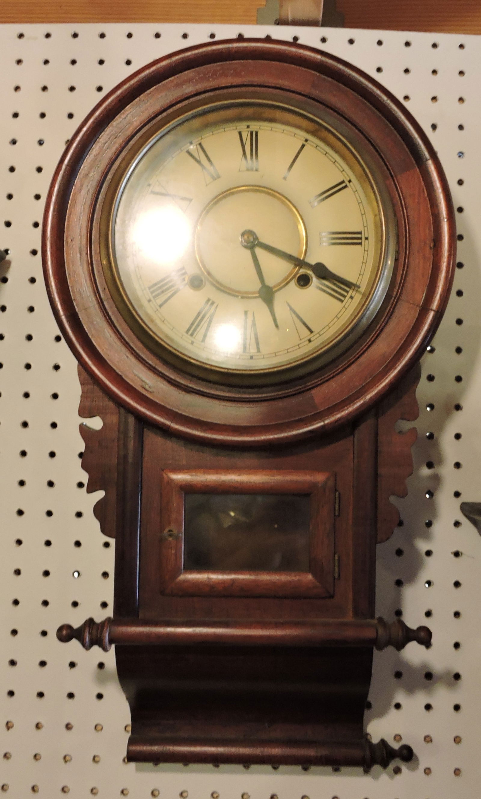 Wall regulator clock, 23": .
