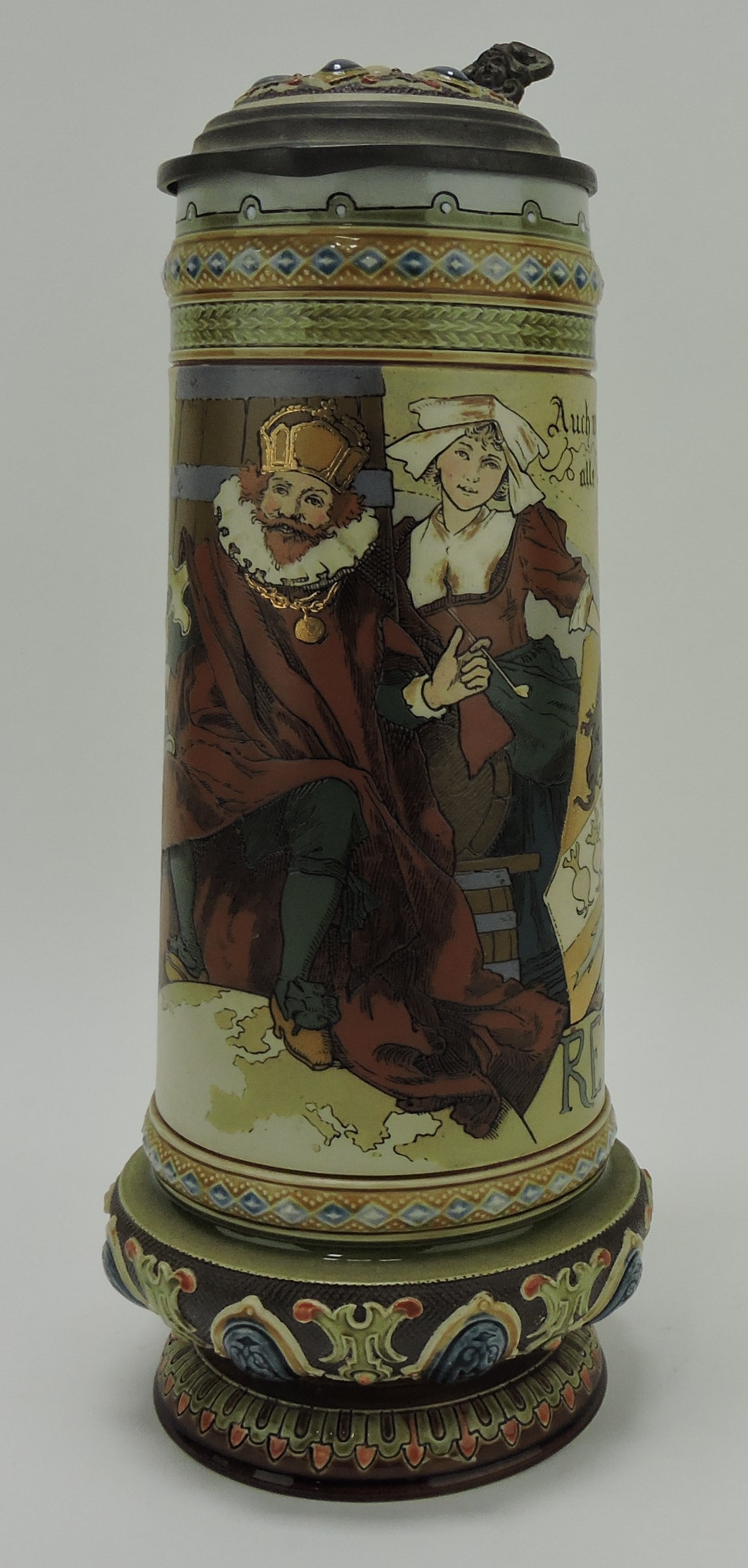 Mettlach stein #2107, 1.5L, 12", (1 of 3)