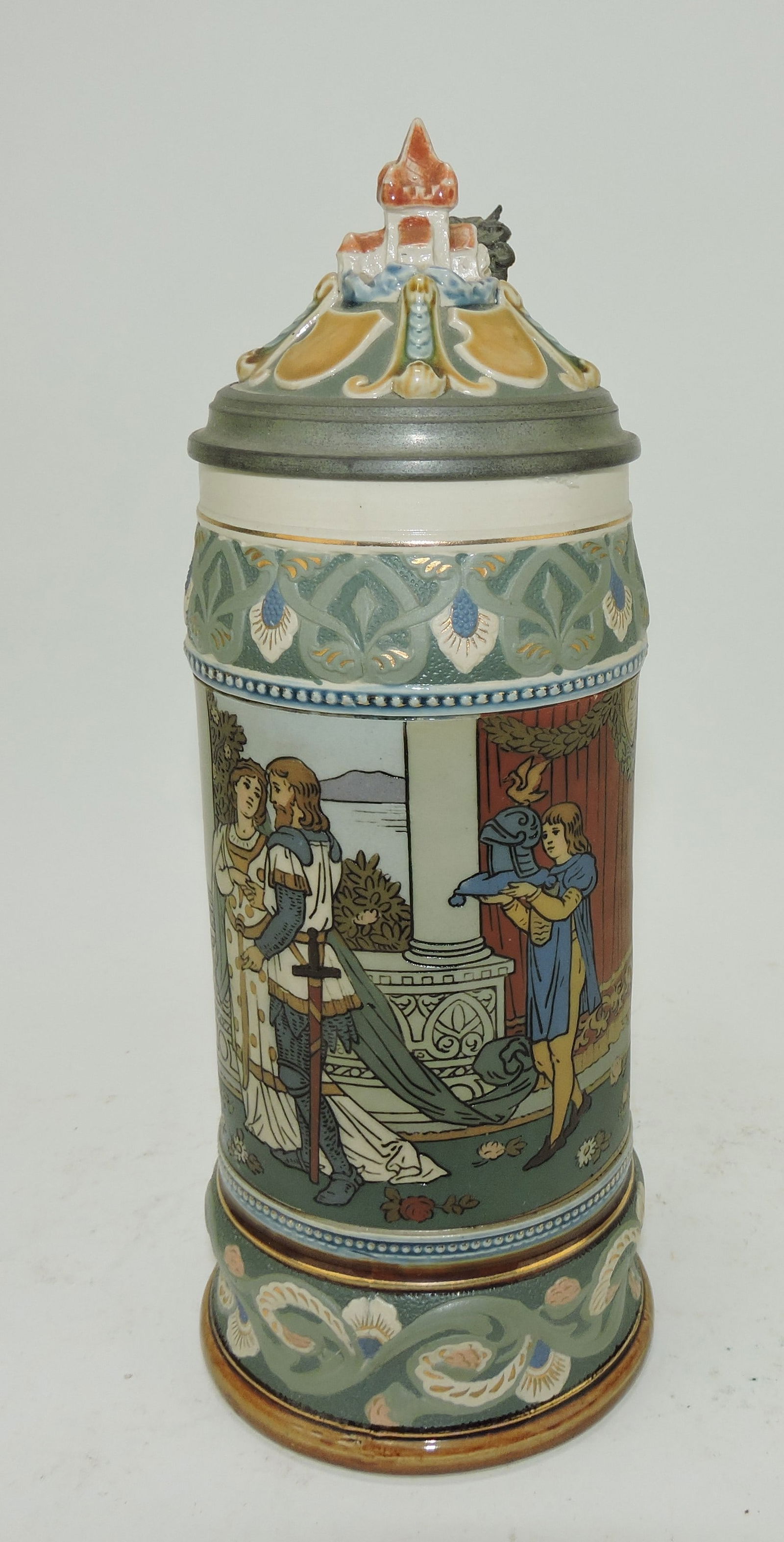 Mettlach stein, #2391 1L, Lohengrin (1 of 3)