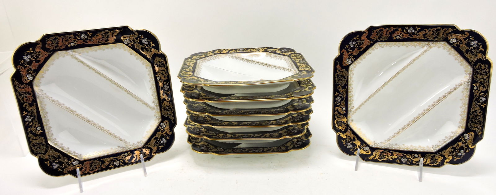 German set of 8 porcelain divided (1 of 2)