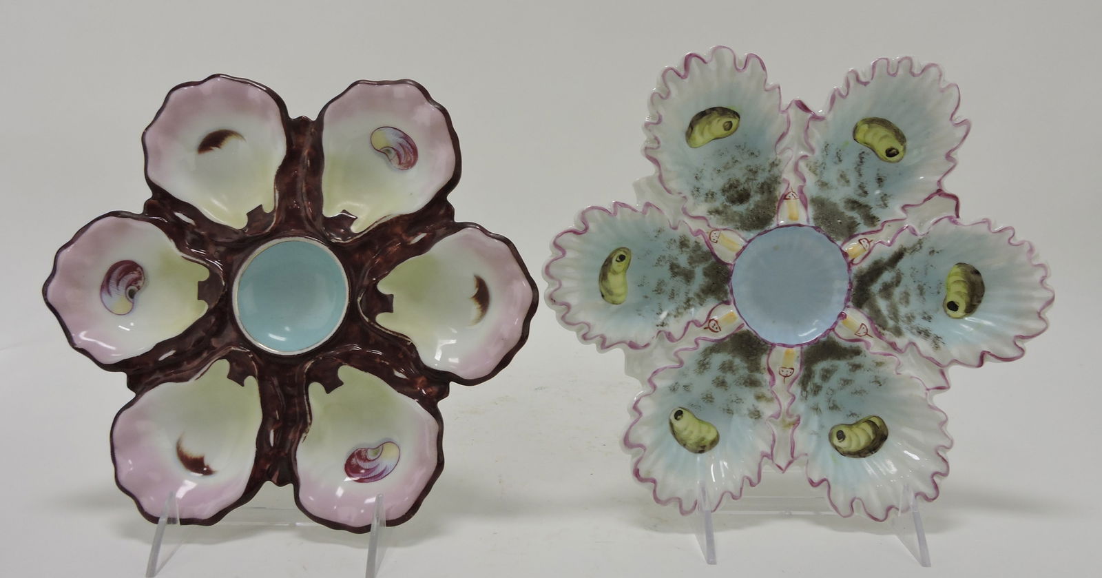 Porcelain lot of 2 six well oyster (1 of 1)