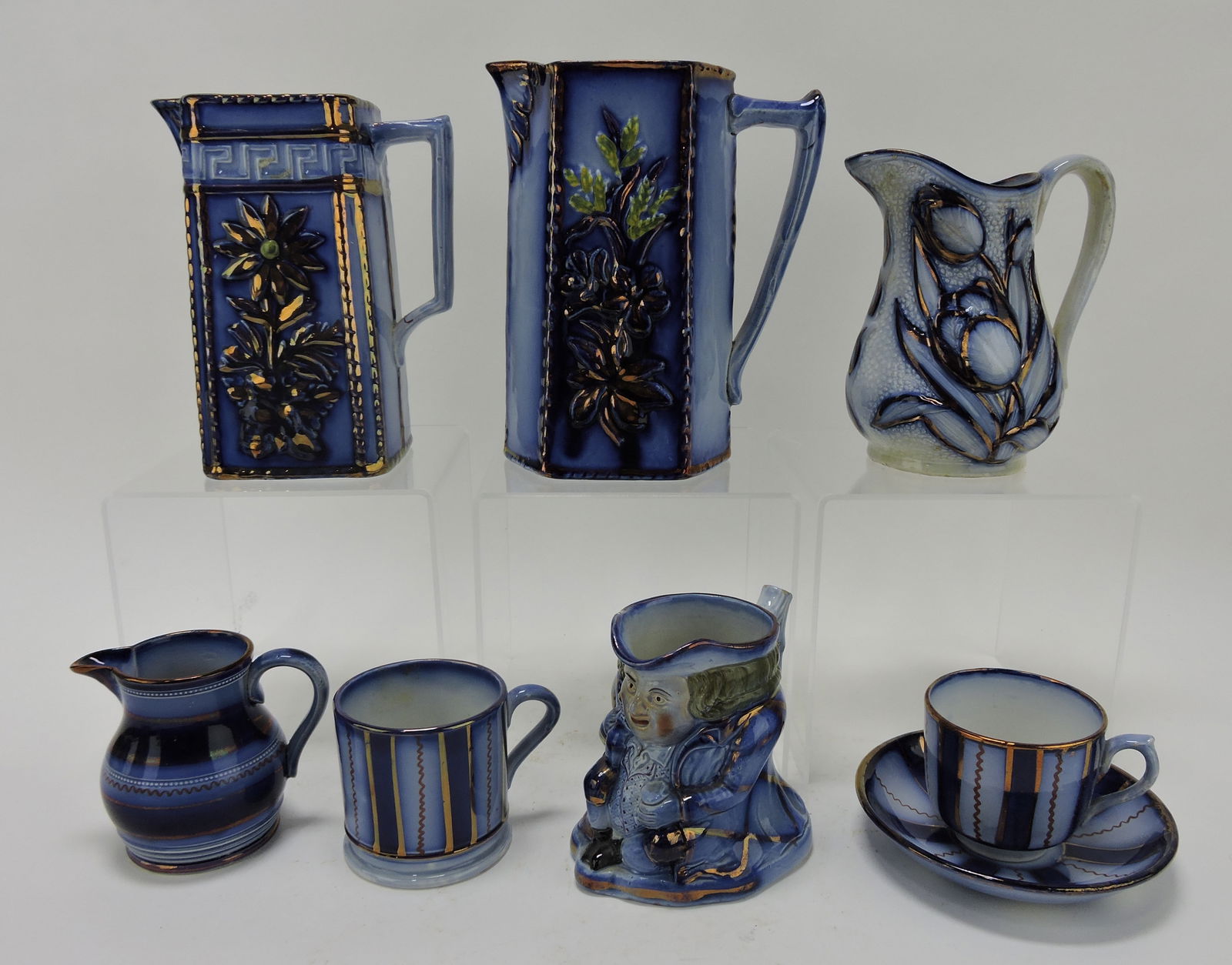 Flow Blue and copper luster lot of (1 of 1)