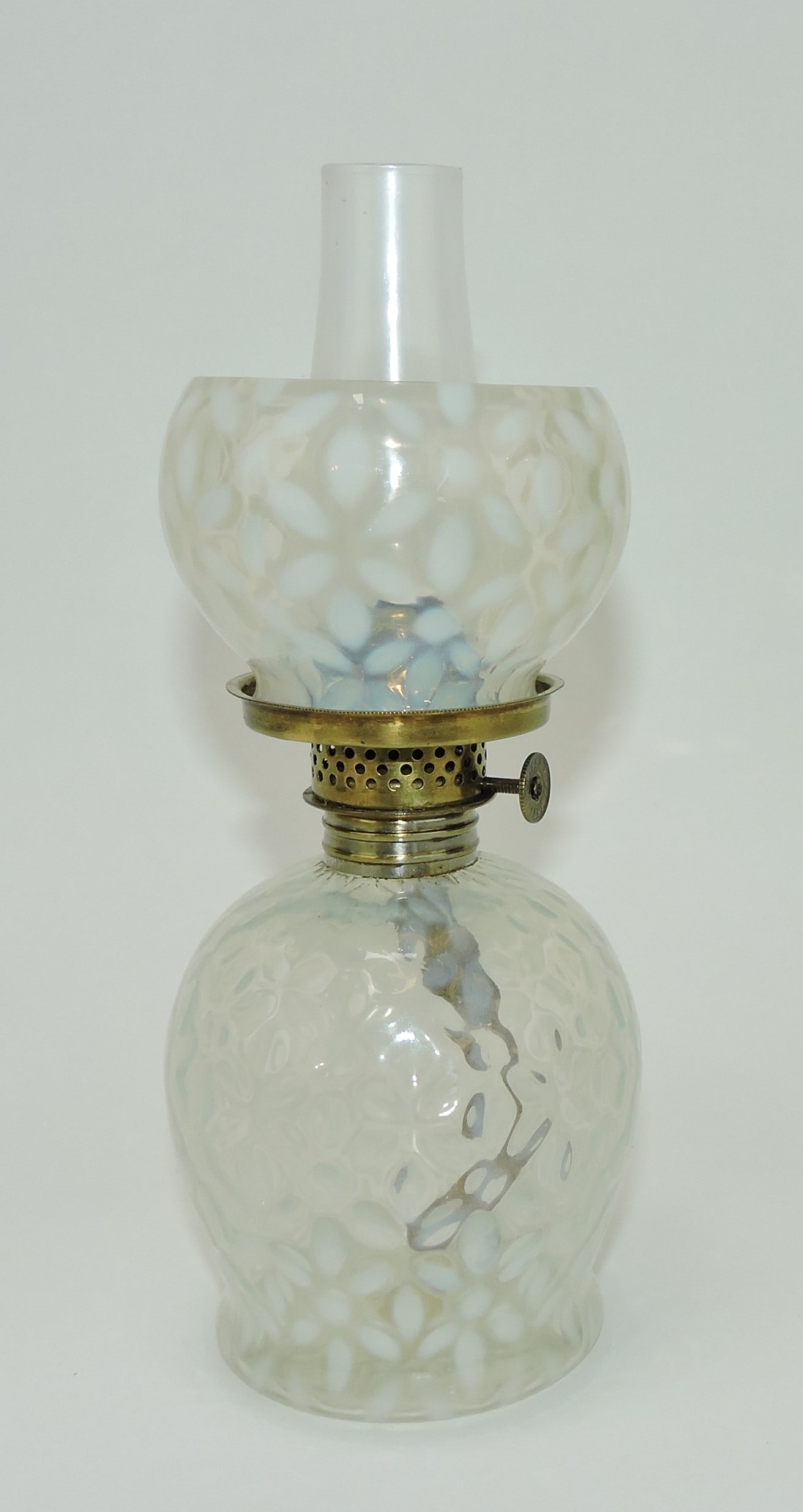 Clear opalescent snowflake miniature: lamp, 7"