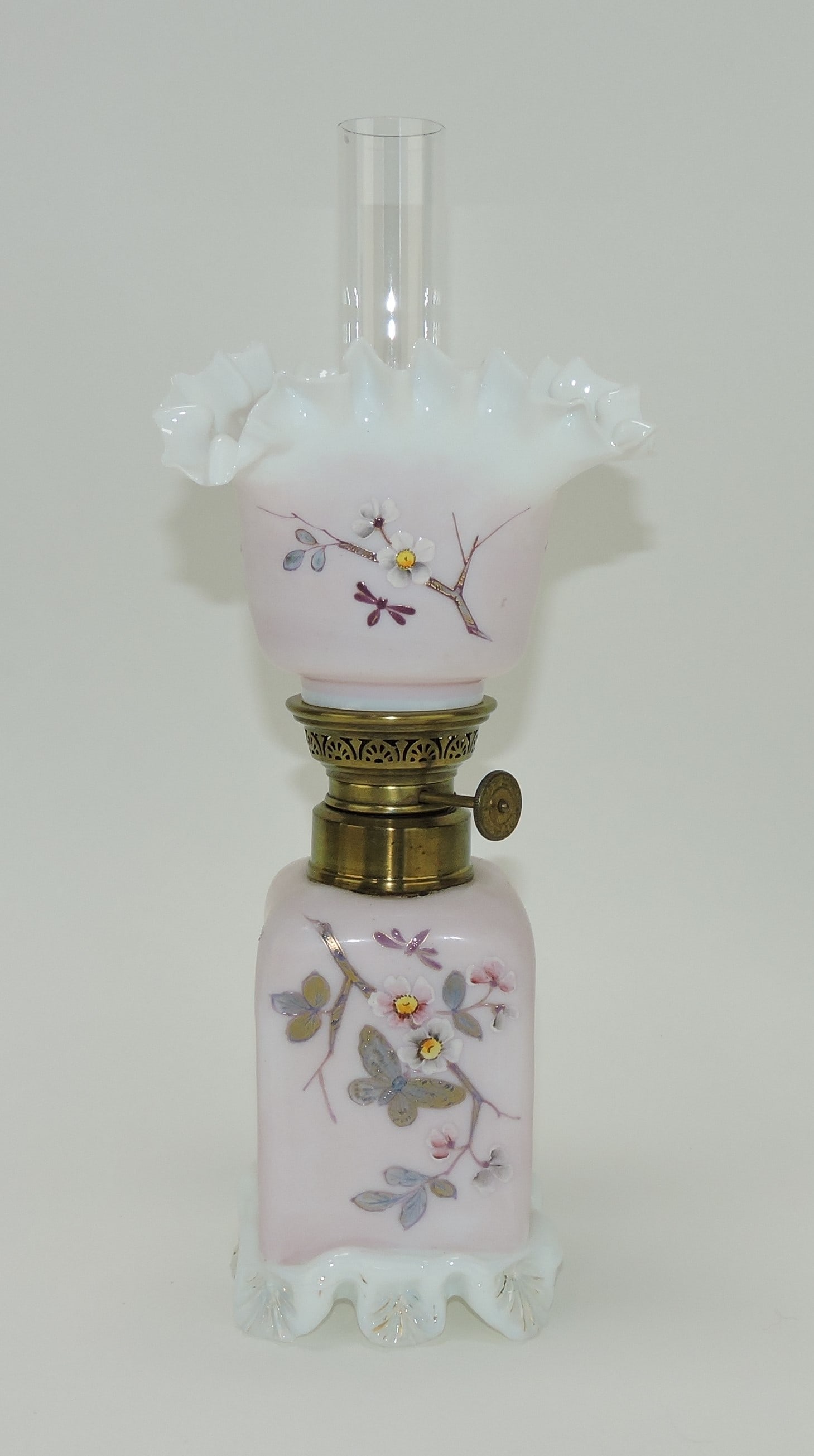 Pale Pink To White Milk Glass Auction