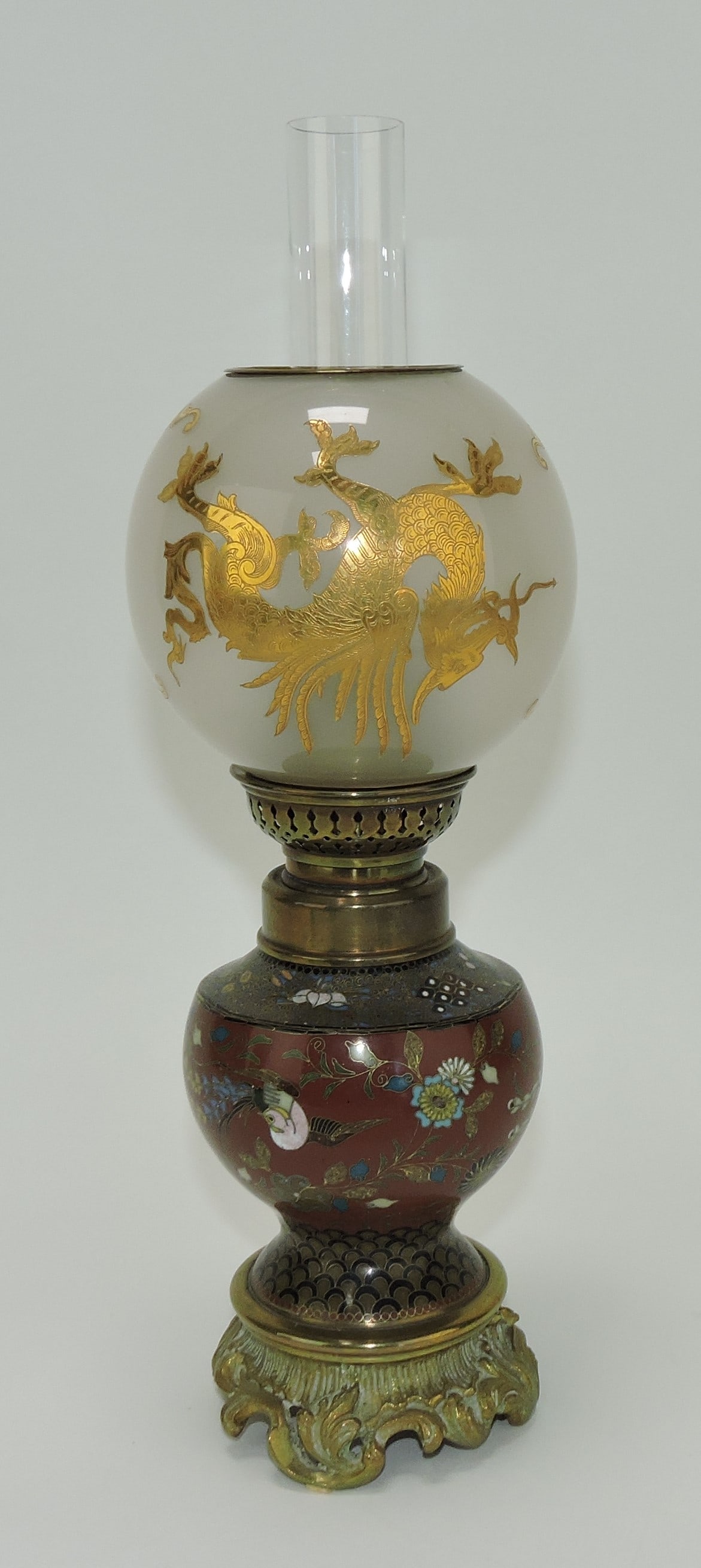 Cloisonne decorated miniature lamp (1 of 1)