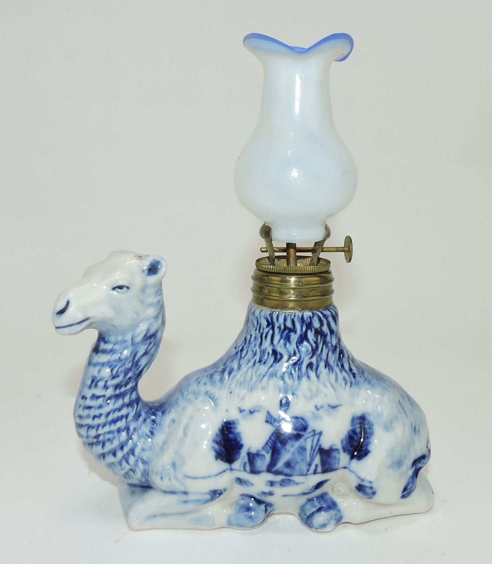 Reclining camel blue and white (1 of 1)
