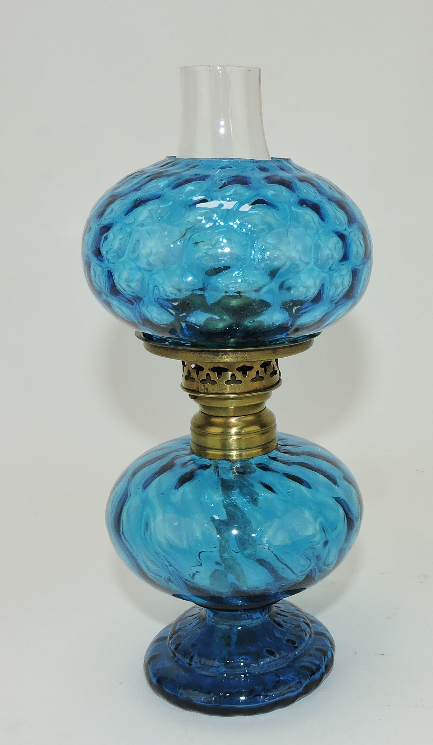 Blue glass honeycomb miniature (1 of 1)