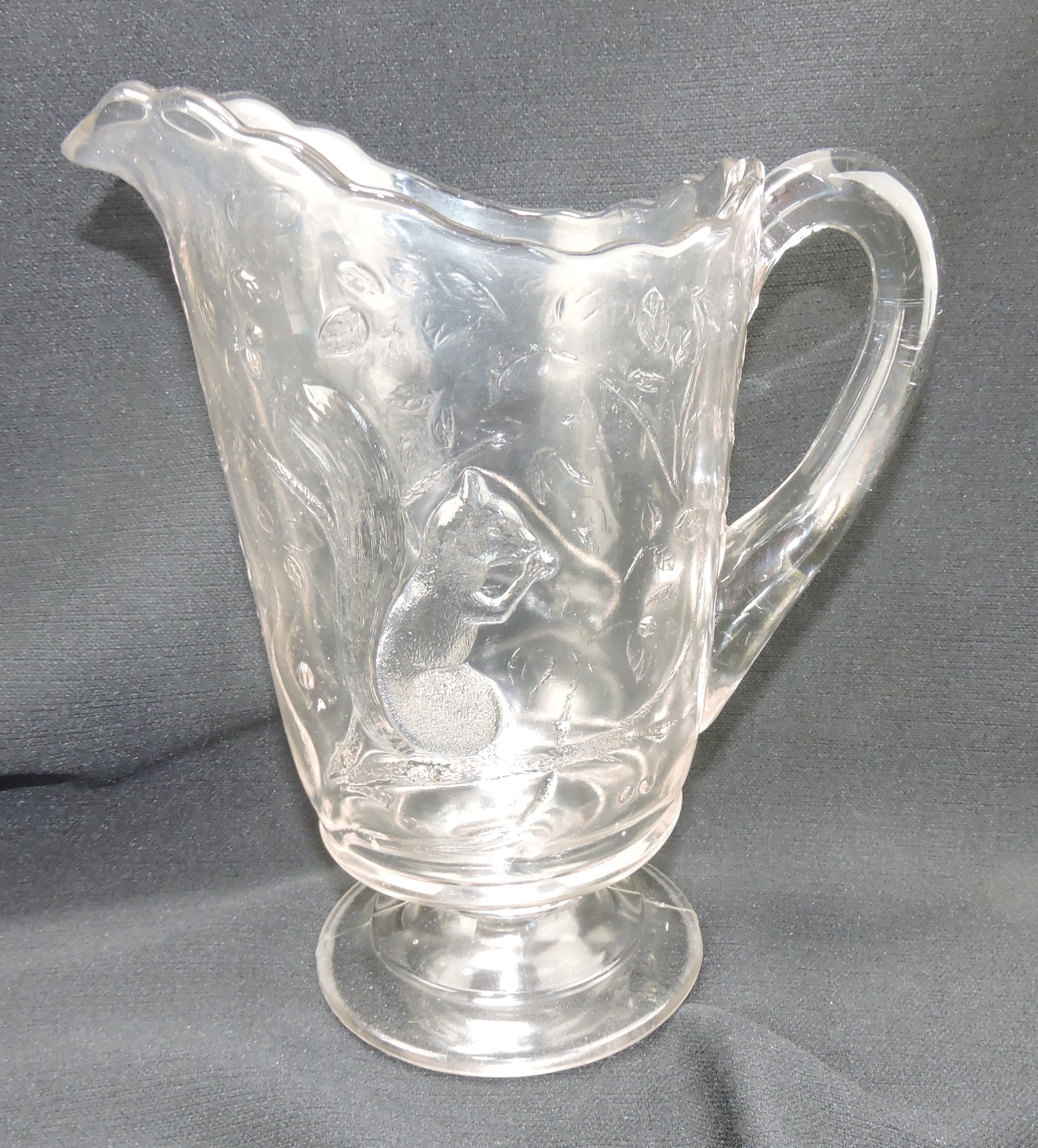 Greentown clear squirrel, 8 3/4": .
