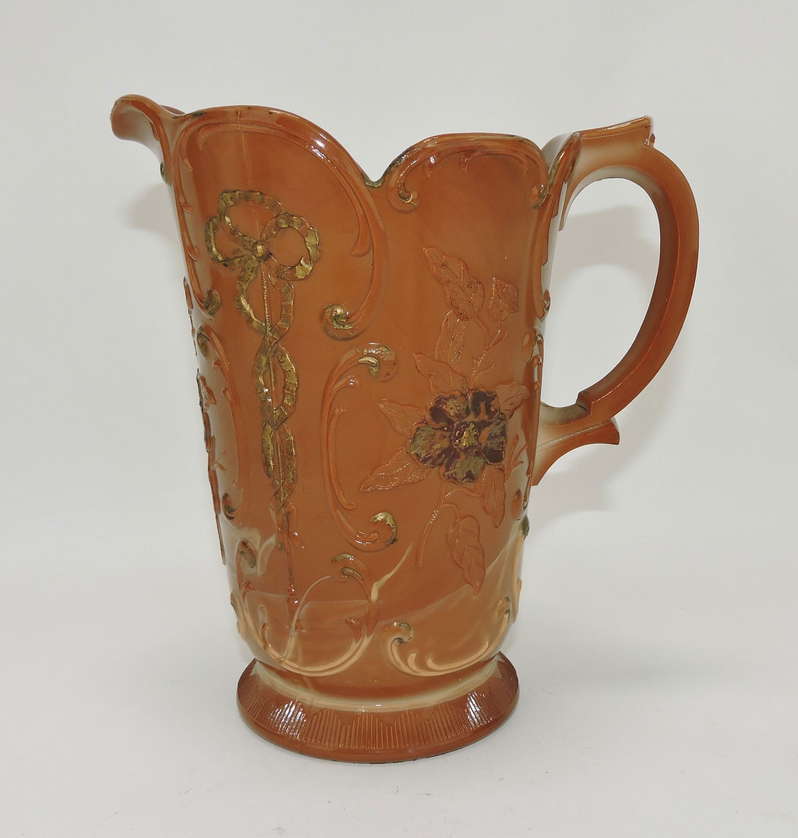 Greentown chocolate glass Rose and (1 of 1)