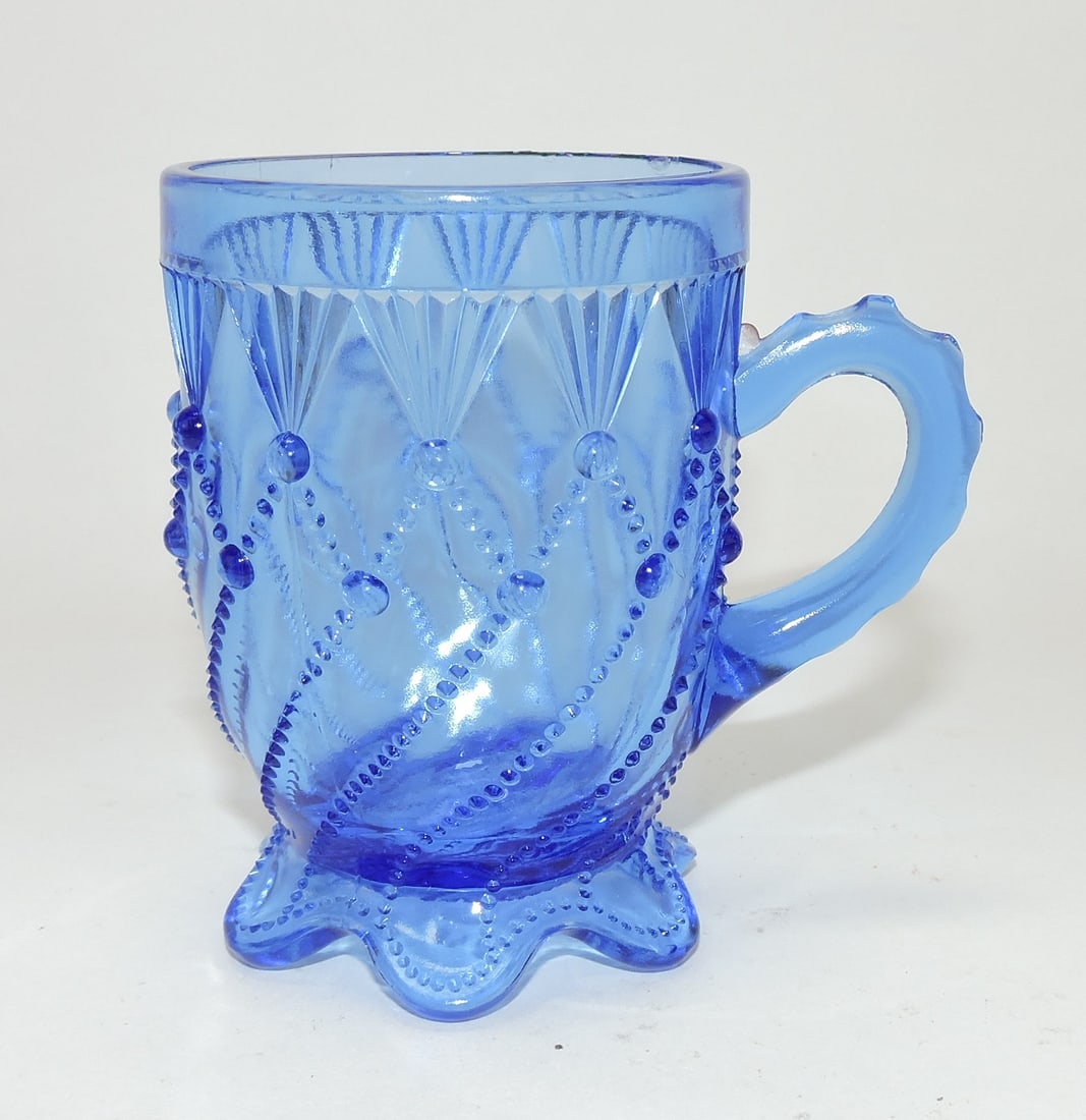 Greentown Cord & Drapery cobalt mug: .