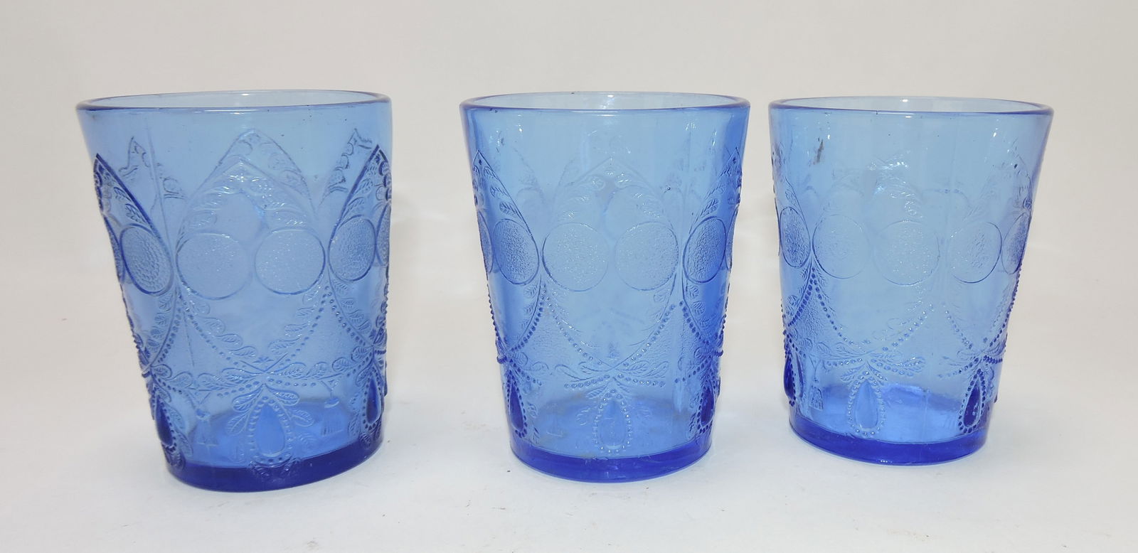 Greentown blue set of 3 Teardrop and (1 of 1)