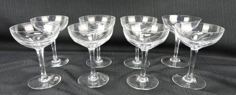 Baccarat set of 8 champagne 5 1/2": goblets