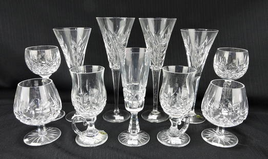 Waterford lot of 11 stemmed goblets: .