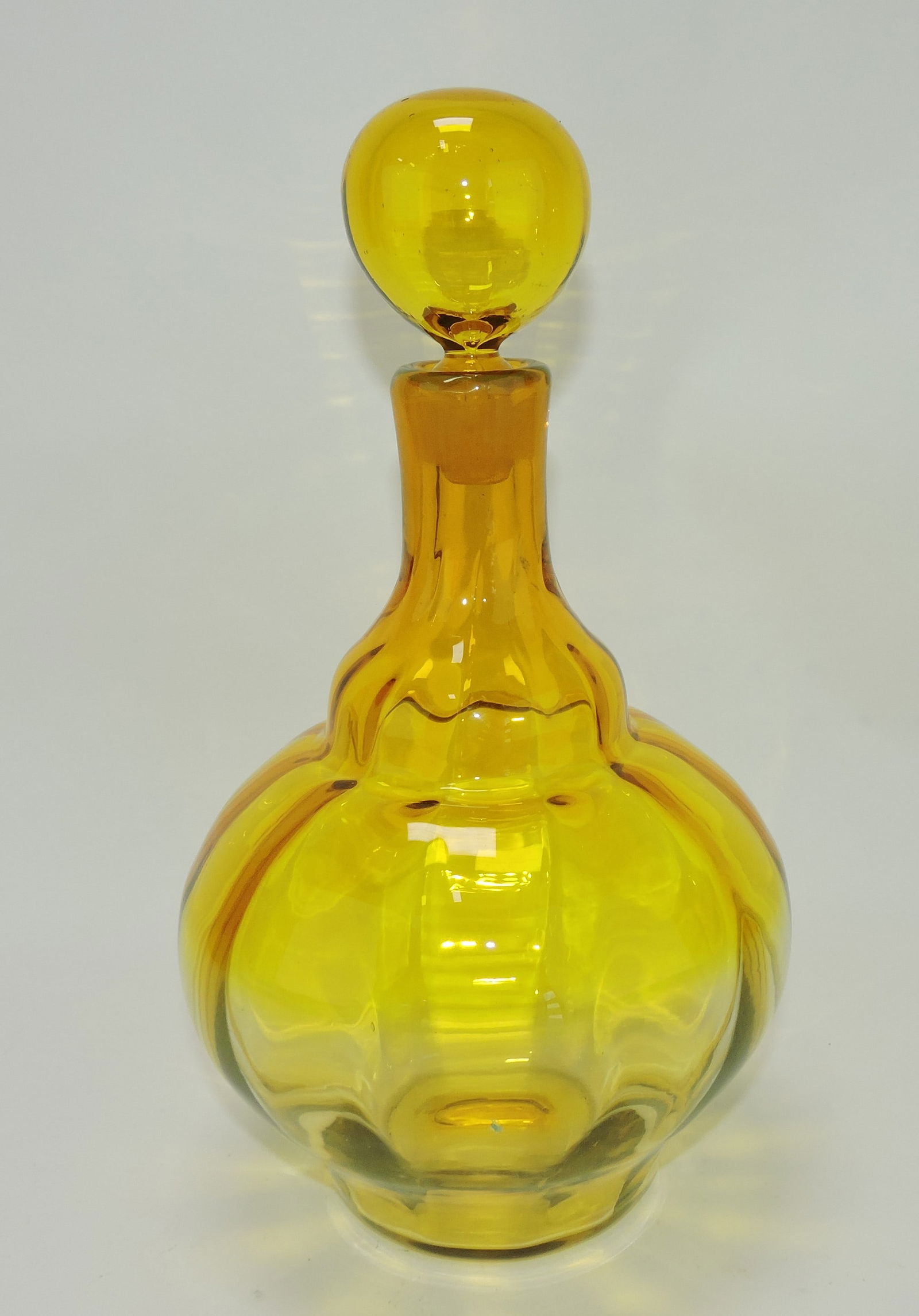 MCM Blenko yellow glass decanter, (1 of 1)