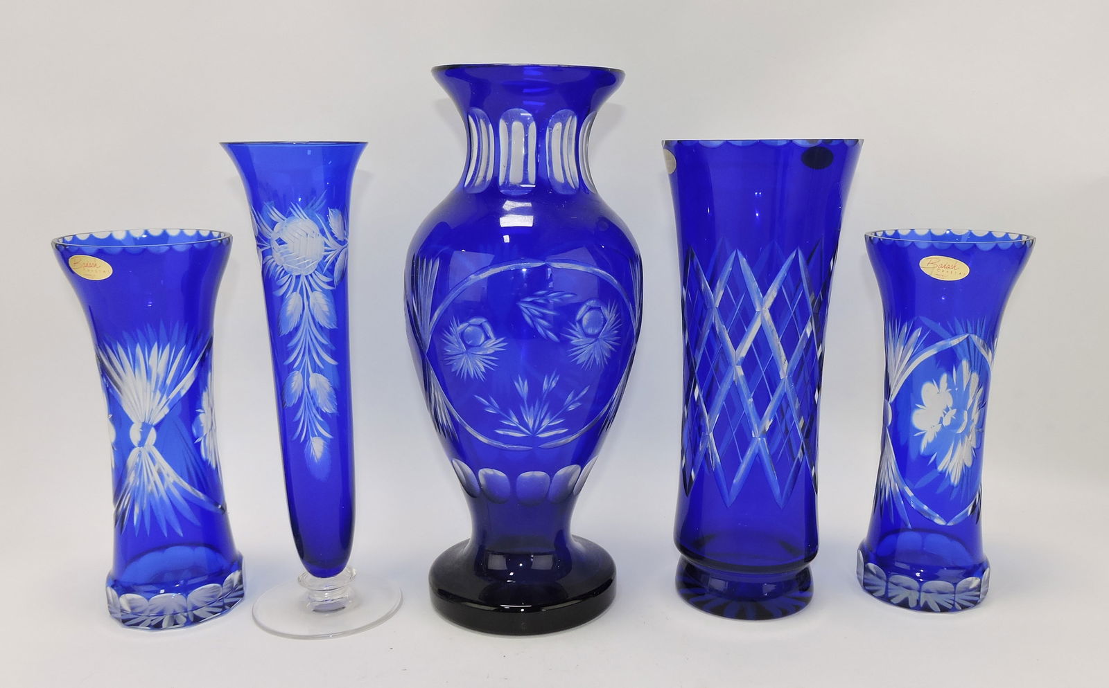 Blue cut to clear Bohemian lot of (1 of 1)