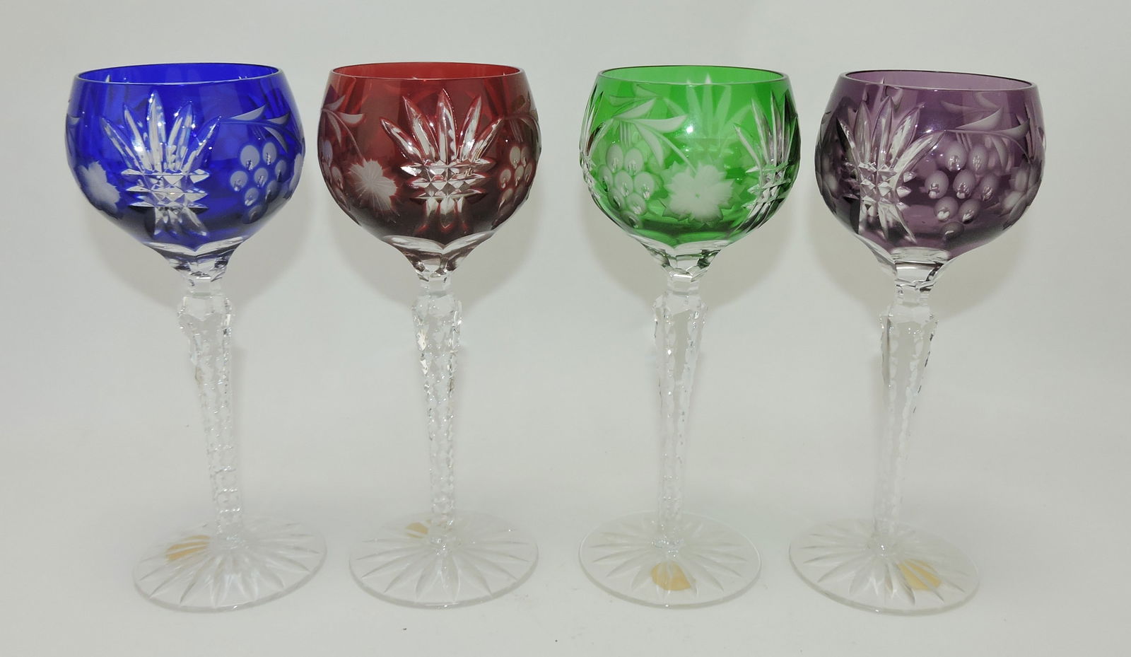 Set of 4 - 8 1/4" Bohemian cut to (1 of 1)