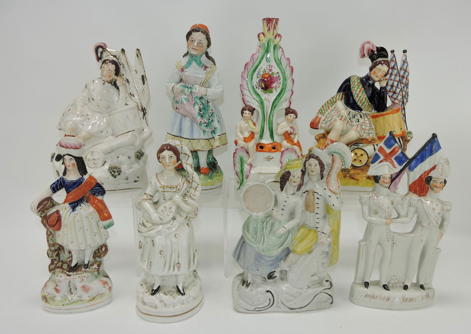 Staffordshire lot of 8 figures, 10 to 12", (1 of 1)