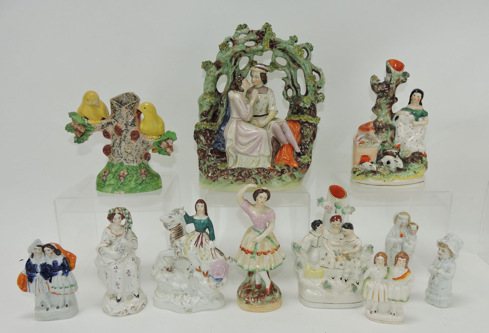 Staffordshire lot of 11 figures, 4 to 10", (1 of 1)