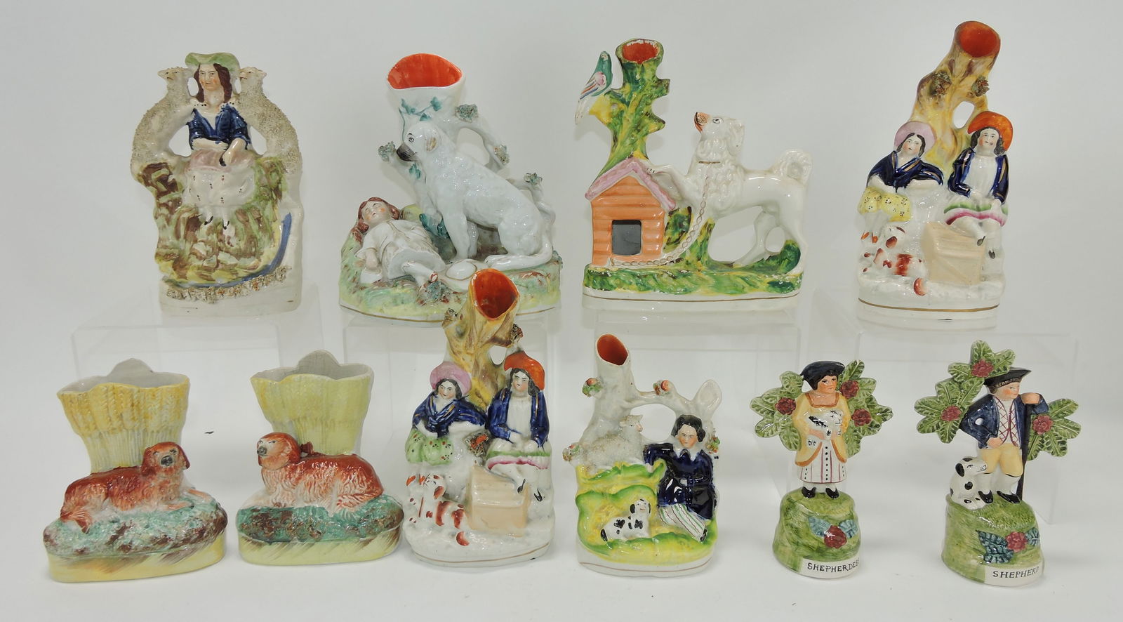 Staffordshire lot of 10 figures, 5 to 8", (1 of 1)