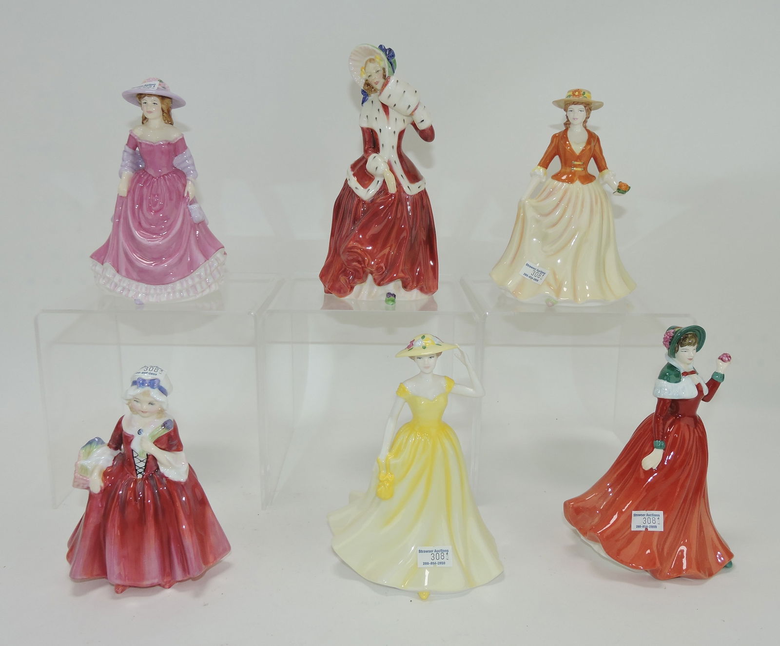 Royal Doulton lot of 6 lady figures, (1 of 1)