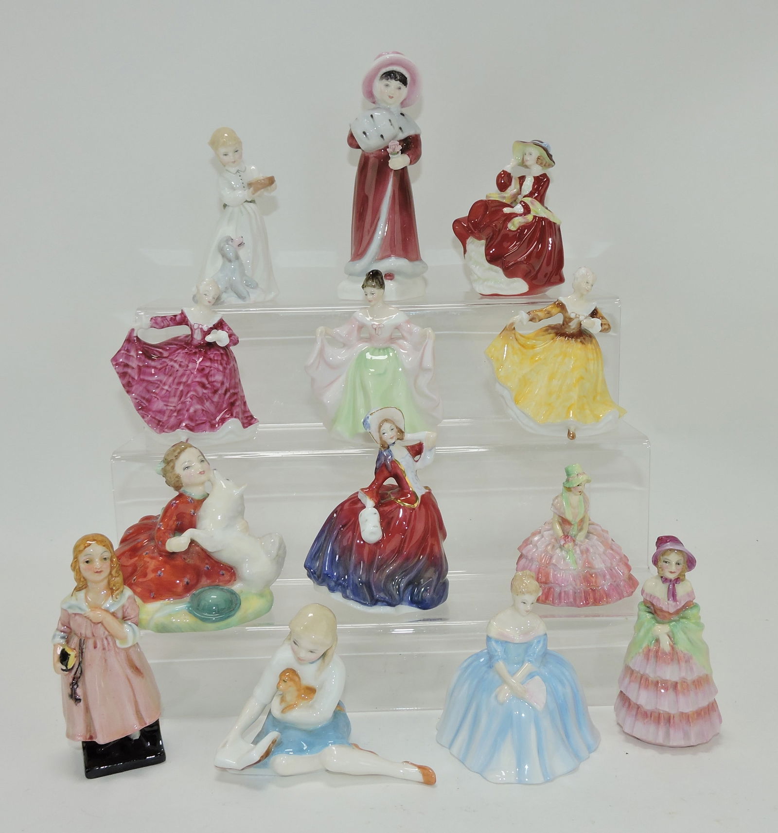 Royal Doulton lot of 13 lady figures, (1 of 1)