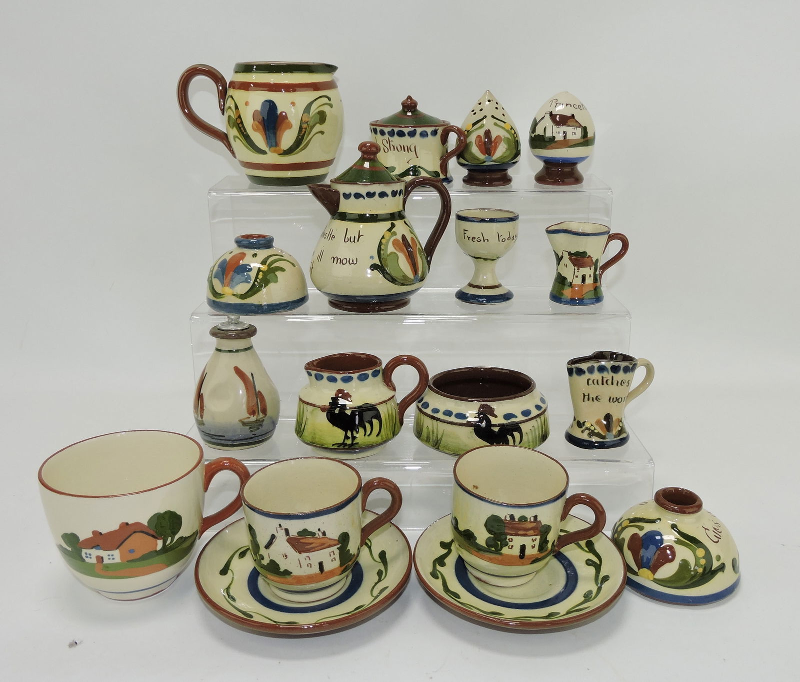 Torquay English pottery lot of 16 items (1 of 1)