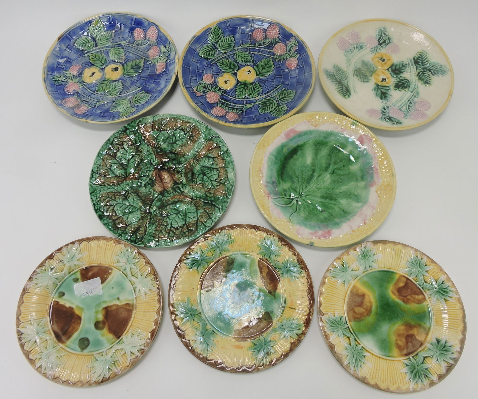 Etruscan majolica lot of 8 plates, (1 of 1)
