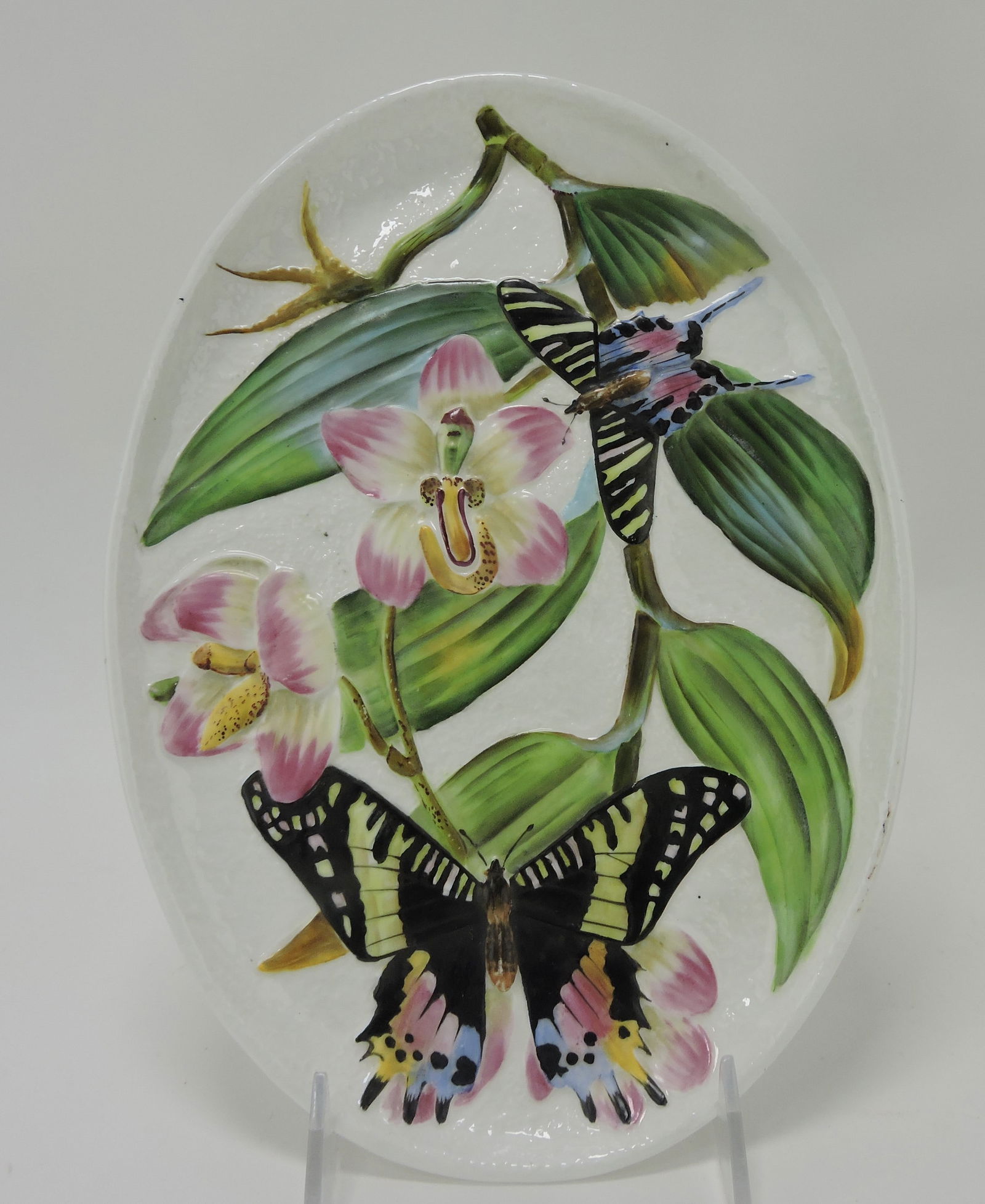George Jones albino orchid and butterfly (1 of 1)