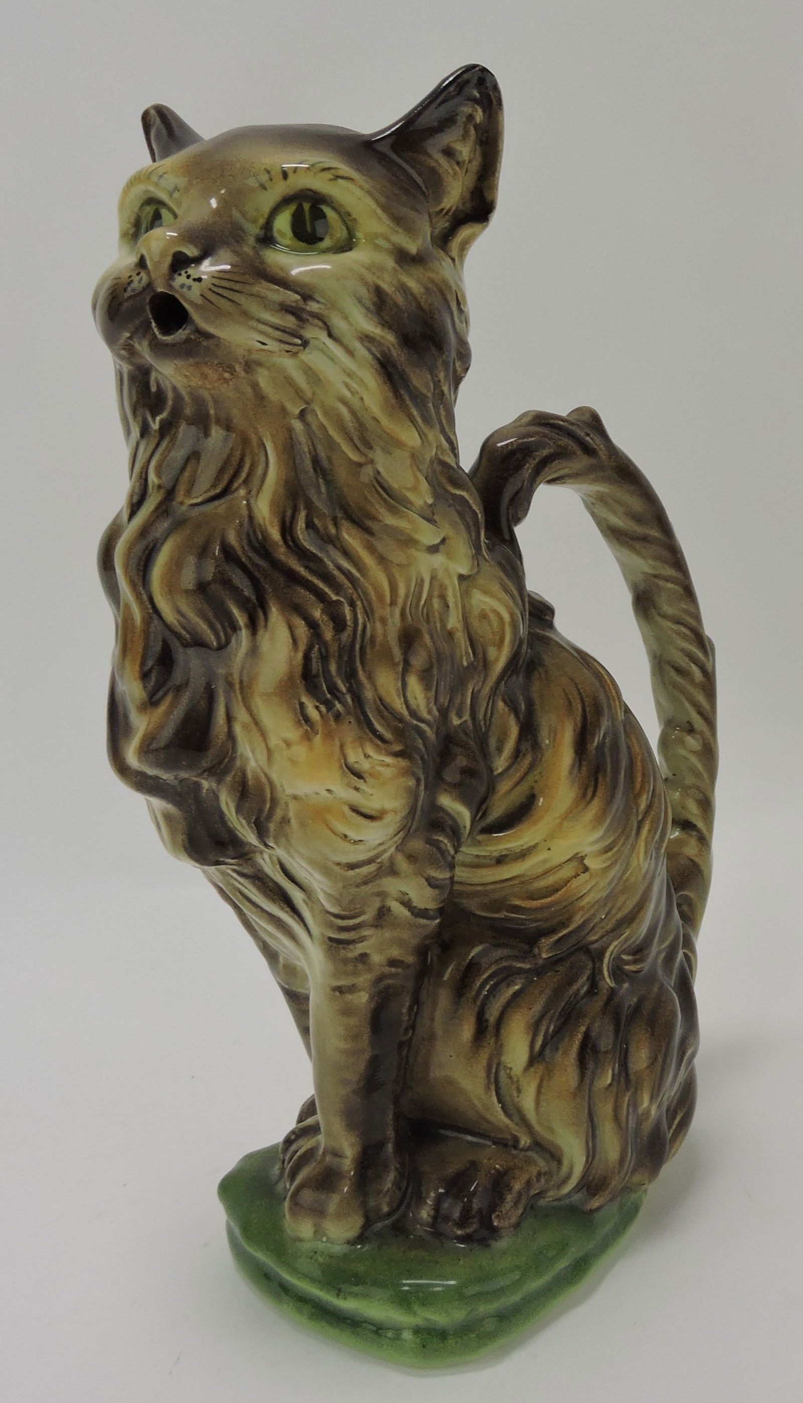 St. Clement majolica figural cat pitcher; (1 of 1)