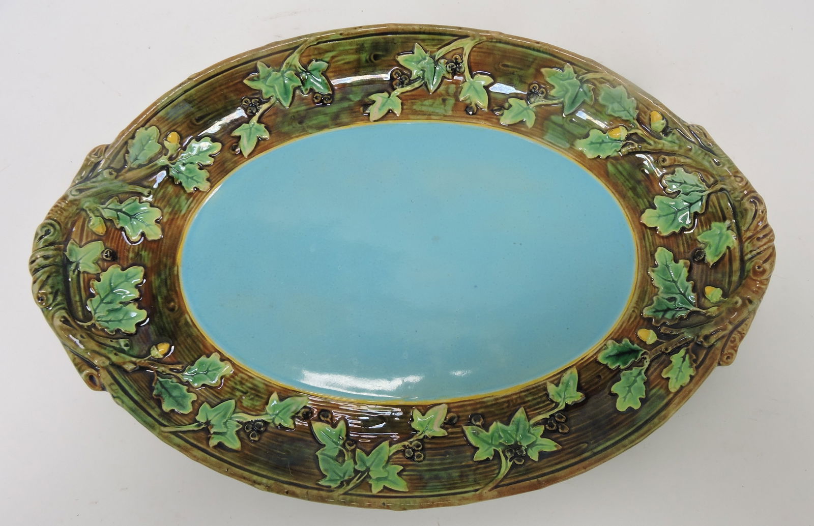 George Jones majolica oval 12" tray (1 of 1)